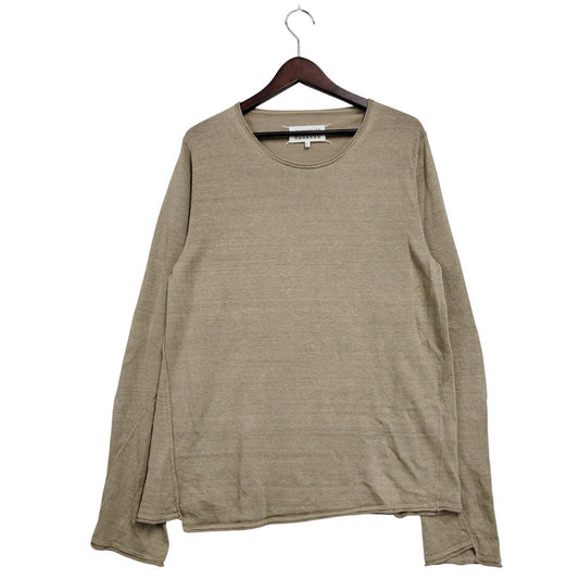 【中古品】【メンズ】 MAISON MARGIELA メゾン マルジェラ S30HA0708/14SS COTTON LINEN CREWNECK SWEATER コットン リネン クルーネックセーター トップス ニット 141-251019-ya-03-izu サイズ：M カラー：ベージュ 万代Net店
