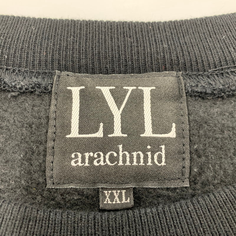【中古品】【メンズ】 LYL ARACHNID LYLアラクニド SWEATSHIRT スウェットシャツ トレーナー 長袖 トップス 147-251021-as-25-izu サイズ：XXL カラー：ブラック 万代Net店