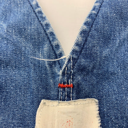 【現状渡し品】【メンズ】 ROUND HOUSE ラウンドハウス プリントタグ DENIM OVERALL デニム オーバーオール 157-251022-cs-02-izu サイズ：不明 カラー：インディゴ 万代Net店