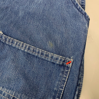 【現状渡し品】【メンズ】 ROUND HOUSE ラウンドハウス プリントタグ DENIM OVERALL デニム オーバーオール 157-251022-cs-02-izu サイズ：不明 カラー：インディゴ 万代Net店