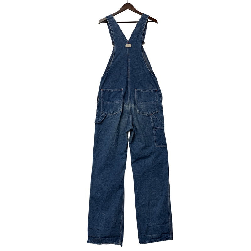 【現状渡し品】【メンズ】 ROUND HOUSE ラウンドハウス プリントタグ DENIM OVERALL デニム オーバーオール 157-251022-cs-02-izu サイズ：不明 カラー：インディゴ 万代Net店