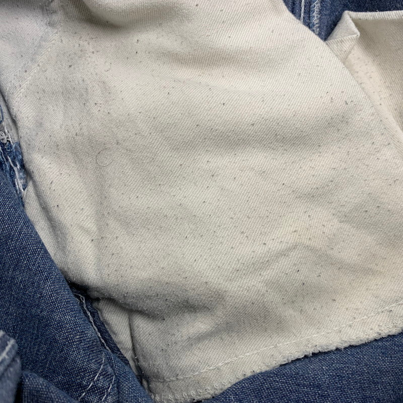 【現状渡し品】【メンズ】 ROUND HOUSE ラウンドハウス プリントタグ DENIM OVERALL デニム オーバーオール 157-251022-cs-02-izu サイズ：不明 カラー：インディゴ 万代Net店