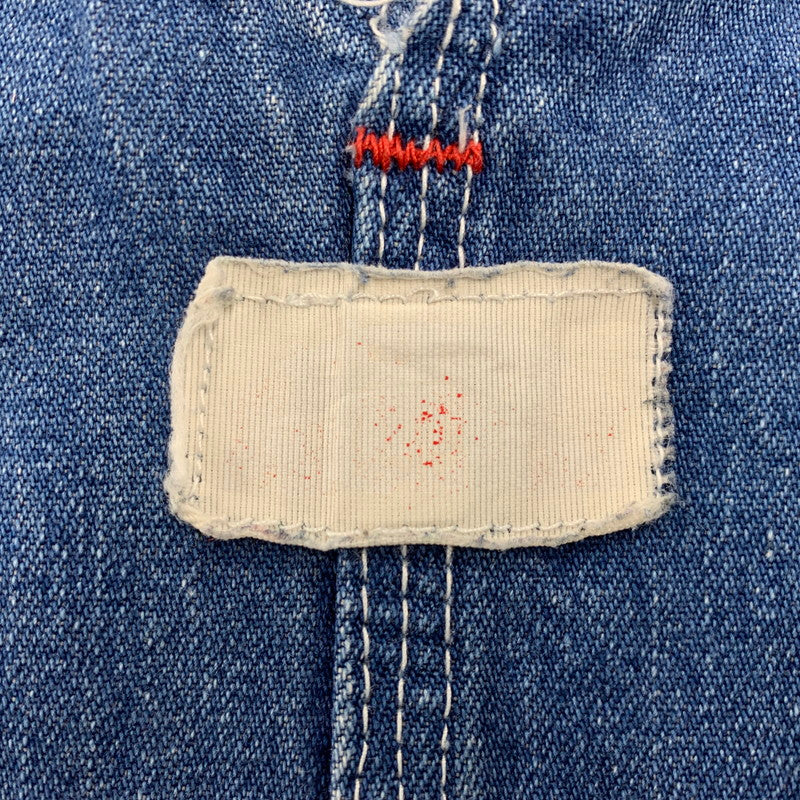 【現状渡し品】【メンズ】 ROUND HOUSE ラウンドハウス プリントタグ DENIM OVERALL デニム オーバーオール 157-251022-cs-02-izu サイズ：不明 カラー：インディゴ 万代Net店