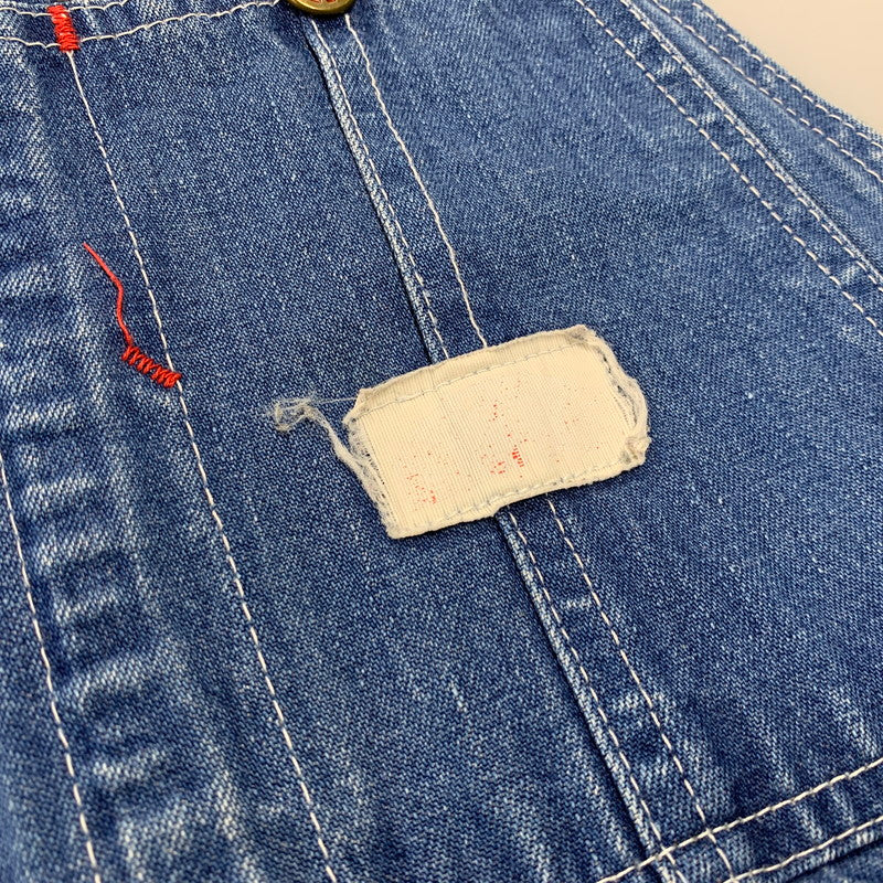 【現状渡し品】【メンズ】 ROUND HOUSE ラウンドハウス プリントタグ DENIM OVERALL デニム オーバーオール 157-251022-cs-02-izu サイズ：不明 カラー：インディゴ 万代Net店