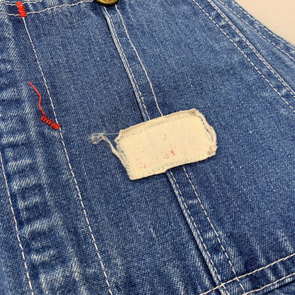 【現状渡し品】【メンズ】 ROUND HOUSE ラウンドハウス プリントタグ DENIM OVERALL デニム オーバーオール 157-251022-cs-02-izu サイズ：不明 カラー：インディゴ 万代Net店