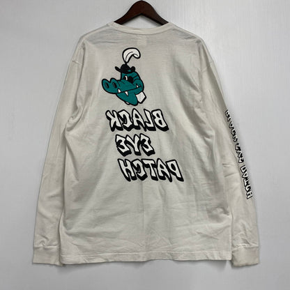 【中古品】【メンズ】 THE BLACK EYE PATCH ブラックアイパッチ × GASIUS ガシアス PIRATES CROCODILE PRINT LS TEE プリント ロングスリーブ Tシャツ 長袖 トップス 142-251025-as-09-izu サイズ：L カラー：ホワイト 万代Net店