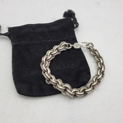 【中古品】【メンズ/レディース】 CHROME HEARTS クロムハーツ 925 1 DOUBLE B RING BRACELET ダブルBリング ブレスレット アクセサリー 190-251214-as-06-izu カラー：シルバー 万代Net店