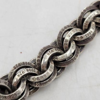 【中古品】【メンズ/レディース】 CHROME HEARTS クロムハーツ 925 1 DOUBLE B RING BRACELET ダブルBリング ブレスレット アクセサリー 190-251214-as-06-izu カラー：シルバー 万代Net店
