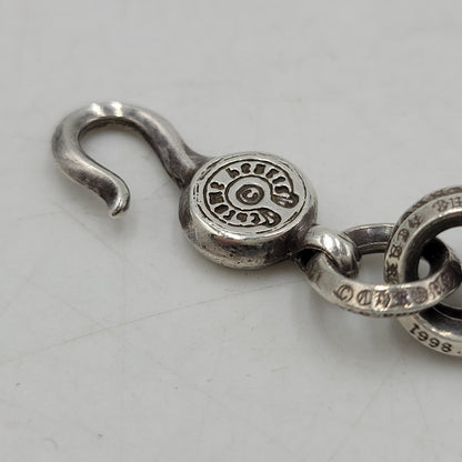 【中古品】【メンズ/レディース】 CHROME HEARTS クロムハーツ 925 1 DOUBLE B RING BRACELET ダブルBリング ブレスレット アクセサリー 190-251214-as-06-izu カラー：シルバー 万代Net店