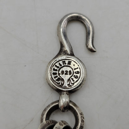 【中古品】【メンズ/レディース】 CHROME HEARTS クロムハーツ 925 1 DOUBLE B RING BRACELET ダブルBリング ブレスレット アクセサリー 190-251214-as-06-izu カラー：シルバー 万代Net店