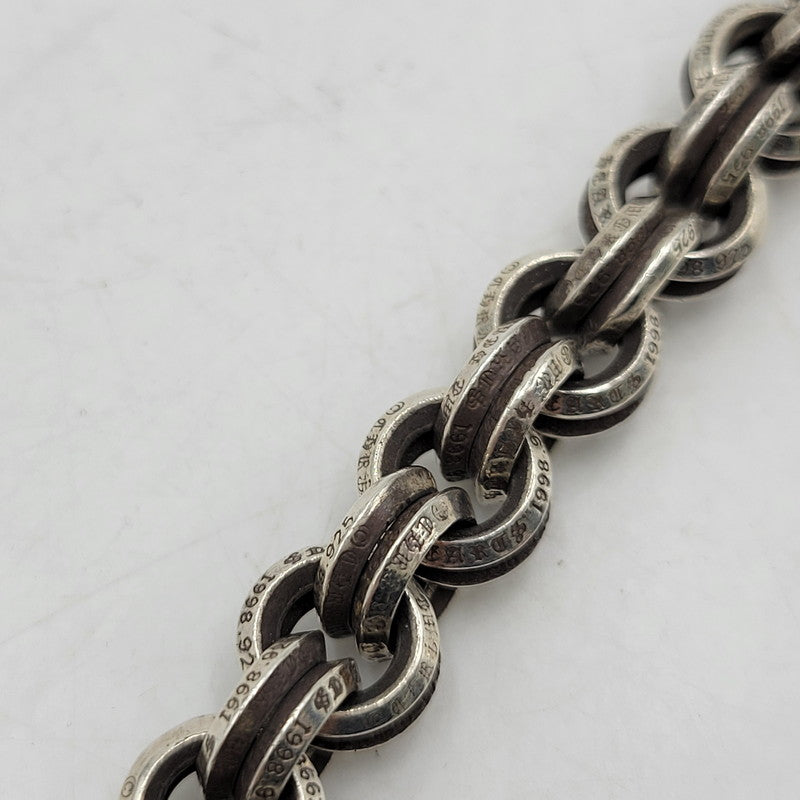 【中古品】【メンズ/レディース】 CHROME HEARTS クロムハーツ 925 1 DOUBLE B RING BRACELET ダブルBリング ブレスレット アクセサリー 190-251214-as-06-izu カラー：シルバー 万代Net店