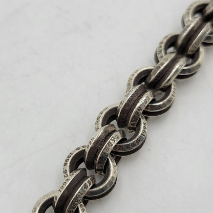【中古品】【メンズ/レディース】 CHROME HEARTS クロムハーツ 925 1 DOUBLE B RING BRACELET ダブルBリング ブレスレット アクセサリー 190-251214-as-06-izu カラー：シルバー 万代Net店