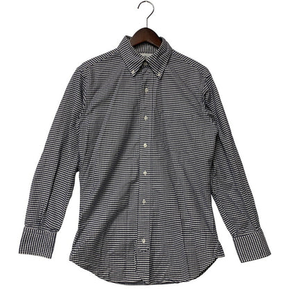 【中古品】【メンズ】 Brooks Brothers ブルックスブラザーズ BLACK FLEECE GINGHAM CHECK LS BD SHIRT ブラックフリース ギンガムチェック ロングスリーブ ボタンダウン シャツ 長袖 トップス 145-251024-as-30-izu サイズ：BB0 カラー：ネイビー×ホワイト 万代Net店
