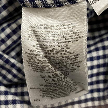 【中古品】【メンズ】 Brooks Brothers ブルックスブラザーズ BLACK FLEECE GINGHAM CHECK LS BD SHIRT ブラックフリース ギンガムチェック ロングスリーブ ボタンダウン シャツ 長袖 トップス 145-251024-as-30-izu サイズ：BB0 カラー：ネイビー×ホワイト 万代Net店