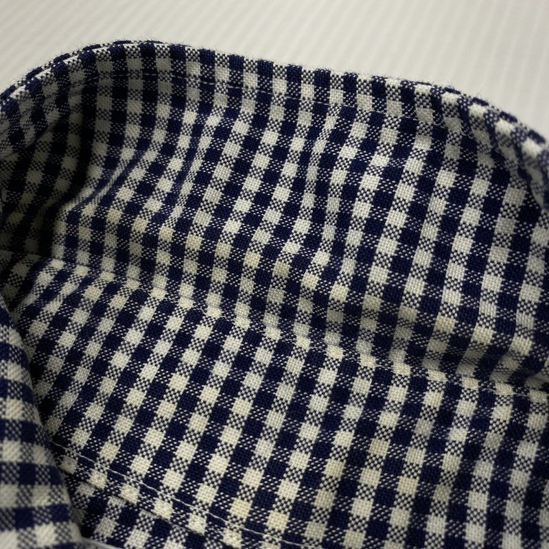 【中古品】【メンズ】 Brooks Brothers ブルックスブラザーズ BLACK FLEECE GINGHAM CHECK LS BD SHIRT ブラックフリース ギンガムチェック ロングスリーブ ボタンダウン シャツ 長袖 トップス 145-251024-as-30-izu サイズ：BB0 カラー：ネイビー×ホワイト 万代Net店