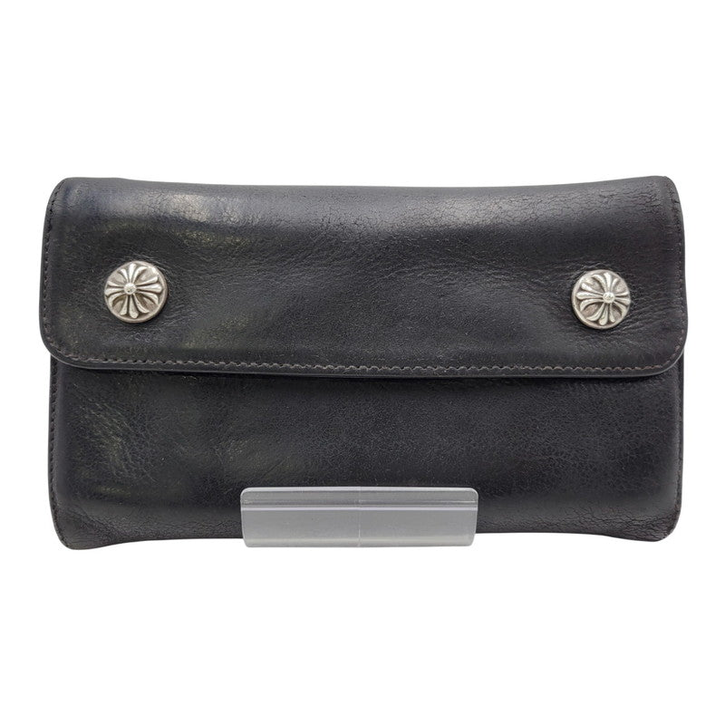 【現状渡し品】【メンズ】 CHROME HEARTS クロムハーツ WAVE WALLET ウェーブウォレット 長財布 190-251214-as-07-izu カラー：ブラック 万代Net店