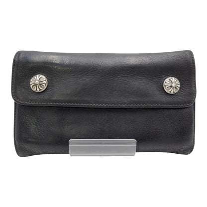 【現状渡し品】【メンズ】 CHROME HEARTS クロムハーツ WAVE WALLET ウェーブウォレット 長財布 190-251214-as-07-izu カラー：ブラック 万代Net店