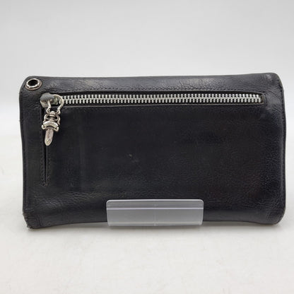 【現状渡し品】【メンズ】 CHROME HEARTS クロムハーツ WAVE WALLET ウェーブウォレット 長財布 190-251214-as-07-izu カラー：ブラック 万代Net店