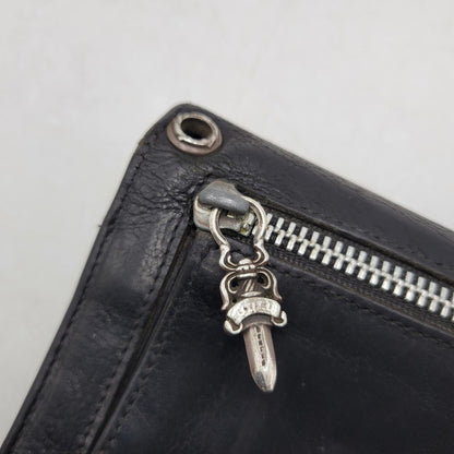 【現状渡し品】【メンズ】 CHROME HEARTS クロムハーツ WAVE WALLET ウェーブウォレット 長財布 190-251214-as-07-izu カラー：ブラック 万代Net店