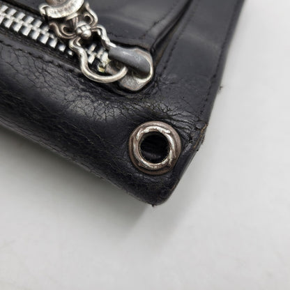 【現状渡し品】【メンズ】 CHROME HEARTS クロムハーツ WAVE WALLET ウェーブウォレット 長財布 190-251214-as-07-izu カラー：ブラック 万代Net店