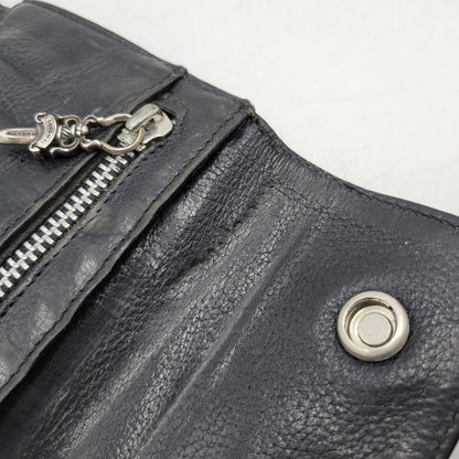【現状渡し品】【メンズ】 CHROME HEARTS クロムハーツ WAVE WALLET ウェーブウォレット 長財布 190-251214-as-07-izu カラー：ブラック 万代Net店