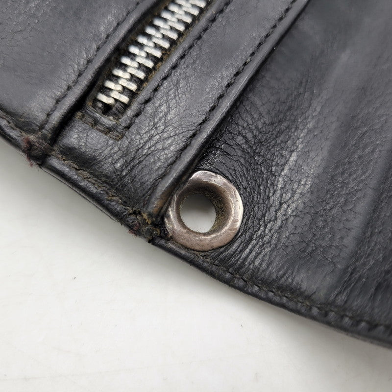 【現状渡し品】【メンズ】 CHROME HEARTS クロムハーツ WAVE WALLET ウェーブウォレット 長財布 190-251214-as-07-izu カラー：ブラック 万代Net店