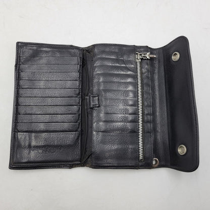 【現状渡し品】【メンズ】 CHROME HEARTS クロムハーツ WAVE WALLET ウェーブウォレット 長財布 190-251214-as-07-izu カラー：ブラック 万代Net店