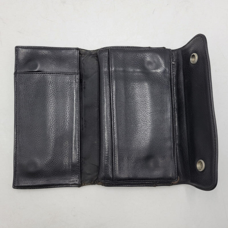 【現状渡し品】【メンズ】 CHROME HEARTS クロムハーツ WAVE WALLET ウェーブウォレット 長財布 190-251214-as-07-izu カラー：ブラック 万代Net店