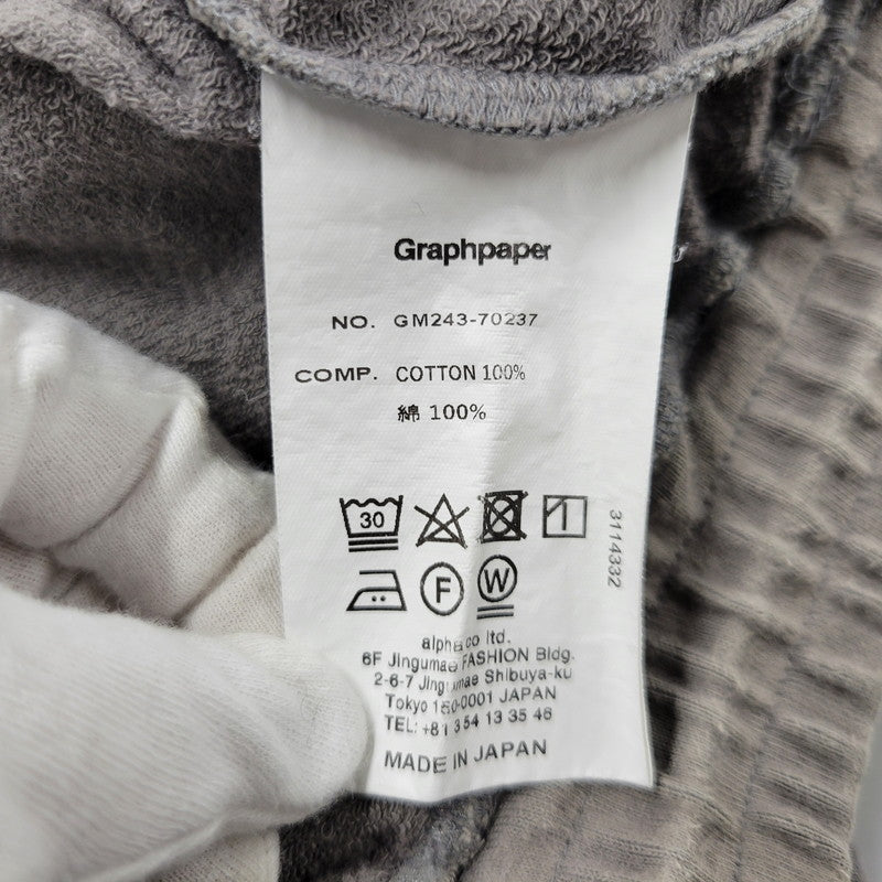 【中古品】【メンズ】 GRAPHPAPER グラフペーパー 24AW LIGHT TERRY PANTS GM243-70237 ライト スウェット パンツ ズボン ボトムス 151-251023-ay-02-izu サイズ：1 カラー：グレー 万代Net店