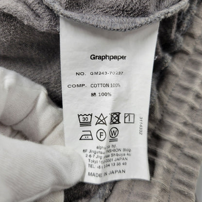 【中古品】【メンズ】 GRAPHPAPER グラフペーパー 24AW LIGHT TERRY PANTS GM243-70237 ライト スウェット パンツ ズボン ボトムス 151-251023-ay-02-izu サイズ：1 カラー：グレー 万代Net店