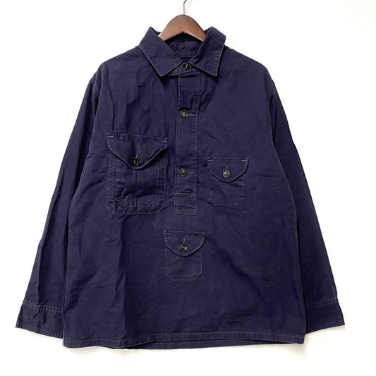 【中古品】【メンズ】 POST O'ALLS ポストオーバーオールズ CRUZER BLOUSE SHIRT JACKET クルーザー ブラウス シャツ ジャケット 140-251021-as-31-izu サイズ：L カラー：ネイビー 万代Net店