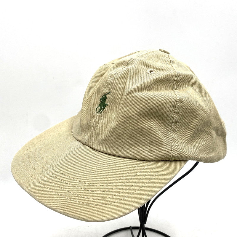 【現状渡し品】【メンズ/レディース】 Polo by Ralph Lauren ポロバイラルフローレン CAP キャップ 帽子 USA製 185-251021-as-34-izu サイズ：F カラー：ベージュ 万代Net店
