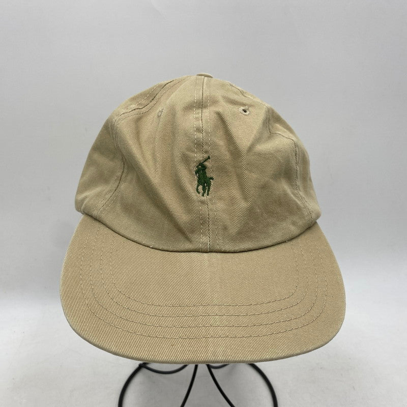 【現状渡し品】【メンズ/レディース】 Polo by Ralph Lauren ポロバイラルフローレン CAP キャップ 帽子 USA製 185-251021-as-34-izu サイズ：F カラー：ベージュ 万代Net店