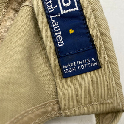 【現状渡し品】【メンズ/レディース】 Polo by Ralph Lauren ポロバイラルフローレン CAP キャップ 帽子 USA製 185-251021-as-34-izu サイズ：F カラー：ベージュ 万代Net店