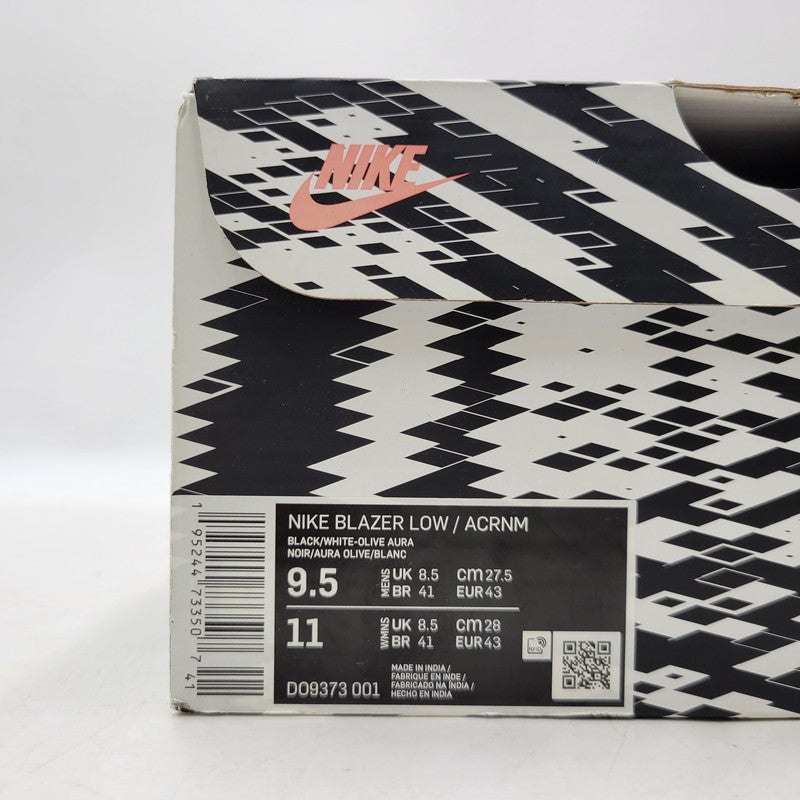 【中古品】【メンズ】 NIKE ナイキ × ACRONYM アクロニウム BLAZER LOW / ACRNM DO9373-001 ブレーザー ロー スニーカー シューズ 靴 160-251027-as-34-izu サイズ：27.5cm カラー：BLACK/WHITE-OLIVE AURA 万代Net店