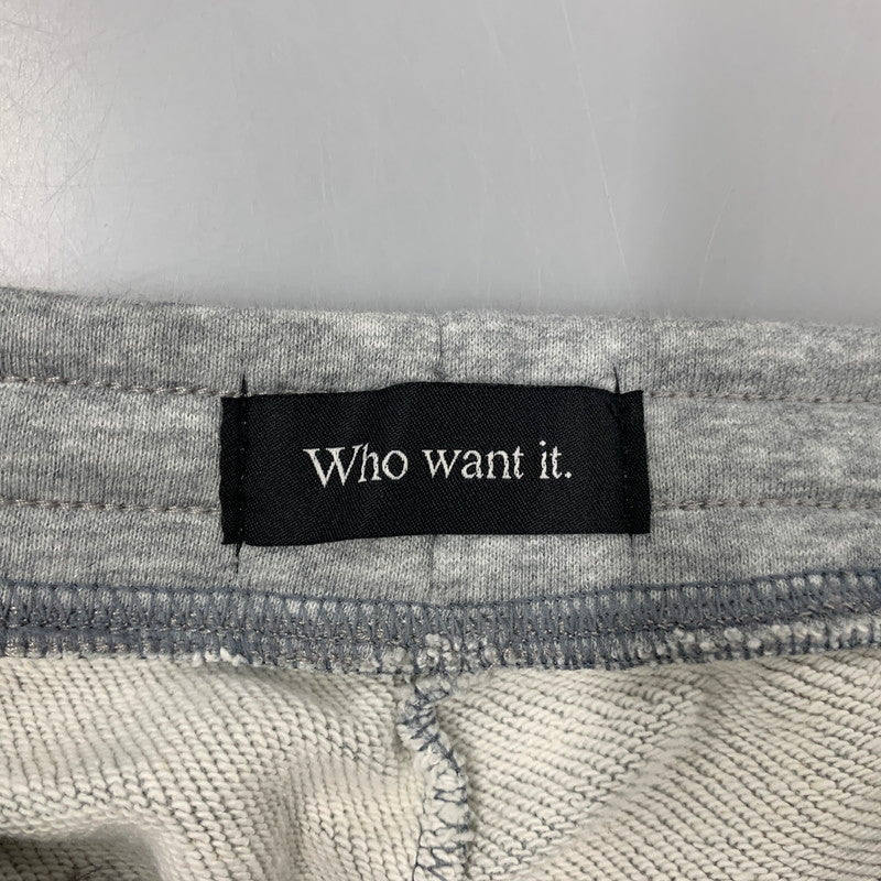 【中古品】【メンズ】 WHO WANT IT. LONG-LENGTH FLARE SWEATPANTS フーウォントイット ロングレングス フレア スウェットパンツ ボトムス ズボン 153-251024-cs-08-izu サイズ：不明 カラー：グレー 万代Net店