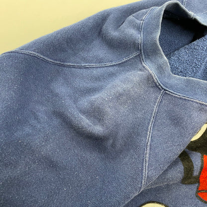 【中古品】【メンズ】 DISNEY DIA CLUB ディズニー ダイヤクラブ RAGLAN SWEATSHIRT ラグラン スウェットシャツ 日本製 白足ミッキー 長袖 トップス 146-251021-as-06-izu カラー：ブルー 万代Net店