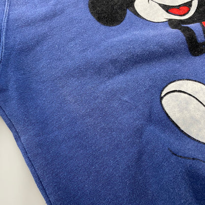 【中古品】【メンズ】 DISNEY DIA CLUB ディズニー ダイヤクラブ RAGLAN SWEATSHIRT ラグラン スウェットシャツ 日本製 白足ミッキー 長袖 トップス 146-251021-as-06-izu カラー：ブルー 万代Net店