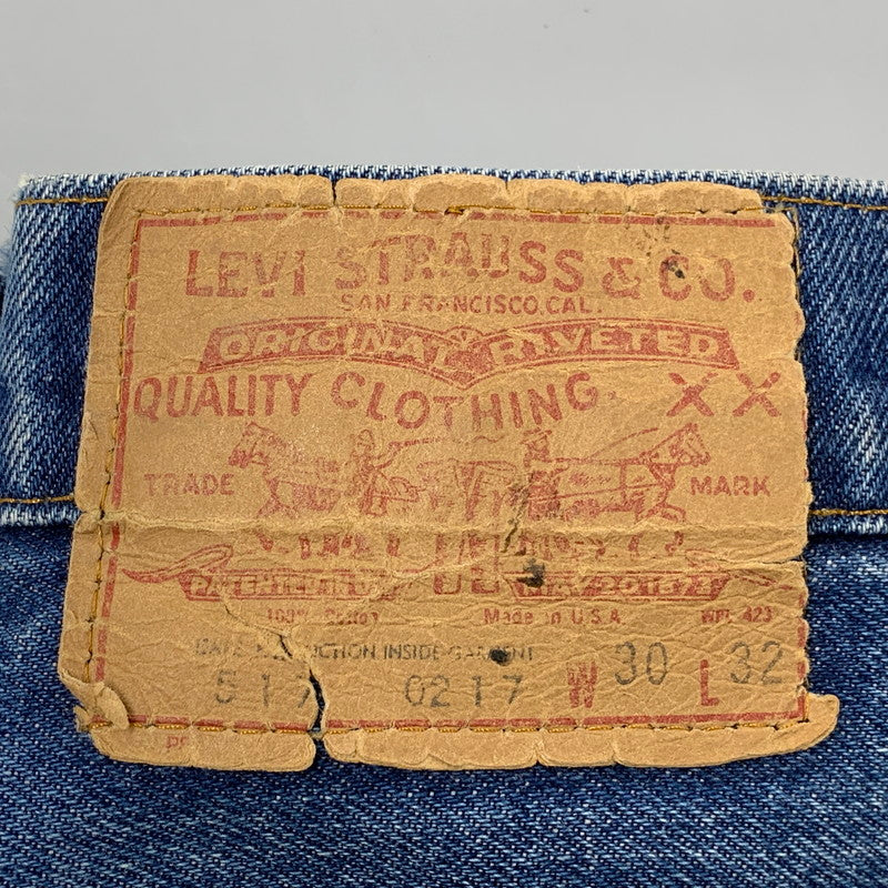 【現状渡し品】【メンズ】 Levi's リーバイス 刻印650 SMALL-E 均等V 脇割 80S 517-0217 BOOTS CUT DENIM PANTS ブーツカット デニム パンツ ボトムス ズボン 157-251024-cs-10-izu サイズ：30×32 カラー：インディゴ 万代Net店