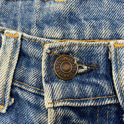 【中古品】【メンズ】 BELL BOTTOMS DENIM PANTS 646-0217 ベルボトム デニムパンツ 刻印16 オレンジタブ 42TALONジッパー バックポケット裏チェーン ジーンズ ボトムス 157-251021-as-14-izu カラー：ライトインディゴ 万代Net店