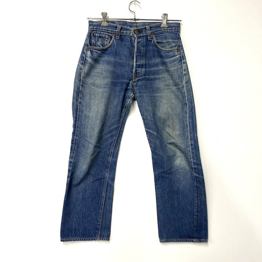 【中古品】【メンズ】 BIG-E DENIM PANTS デニムパンツ 刻印6 不均等V バックポケット裏シングル 並行ステッチ イエローステッチ 通常R 黒カン 赤耳 ジーンズ ボトムス 157-251021-as-13-izu カラー：インディゴ 万代Net店