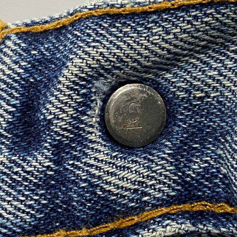 【中古品】【メンズ】 BIG-E DENIM PANTS デニムパンツ 刻印6 不均等V バックポケット裏シングル 並行ステッチ イエローステッチ 通常R 黒カン 赤耳 ジーンズ ボトムス 157-251021-as-13-izu カラー：インディゴ 万代Net店