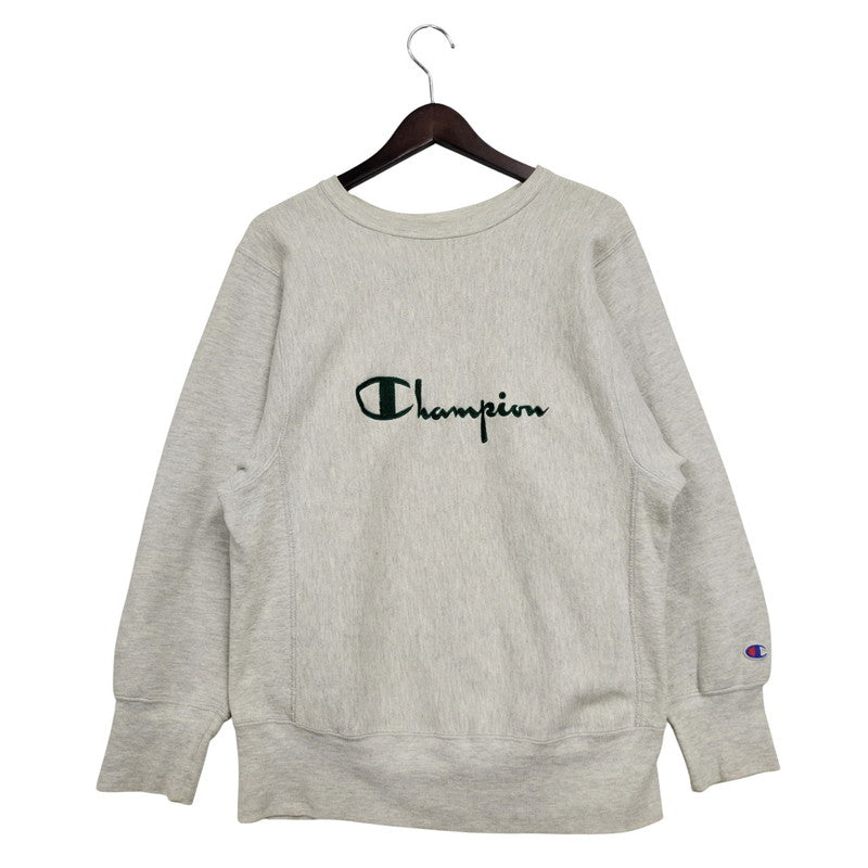 【中古品】【メンズ】 CHAMPION LOGO REVERSE WEAVE SWEATSHIRT チャンピオン ロゴ リバースウィーブ スウェット シャツ 長袖 刺繍タグ USA製 トップス 146-251023-ay-01-izu サイズ：M カラー：グレー 万代Net店