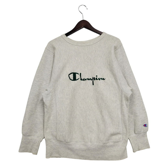 【中古品】【メンズ】 Champion チャンピオン CHAMPION LOGO REVERSE WEAVE SWEATSHIRT チャンピオン ロゴ リバースウィーブ スウェット シャツ 長袖 刺繍タグ USA製 トップス 146-251023-ay-01-izu サイズ：M カラー：グレー 万代Net店