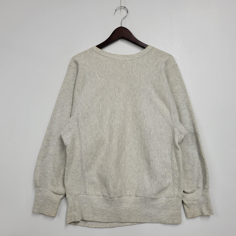 【中古品】【メンズ】 CHAMPION LOGO REVERSE WEAVE SWEATSHIRT チャンピオン ロゴ リバースウィーブ スウェット シャツ 長袖 刺繍タグ USA製 トップス 146-251023-ay-01-izu サイズ：M カラー：グレー 万代Net店