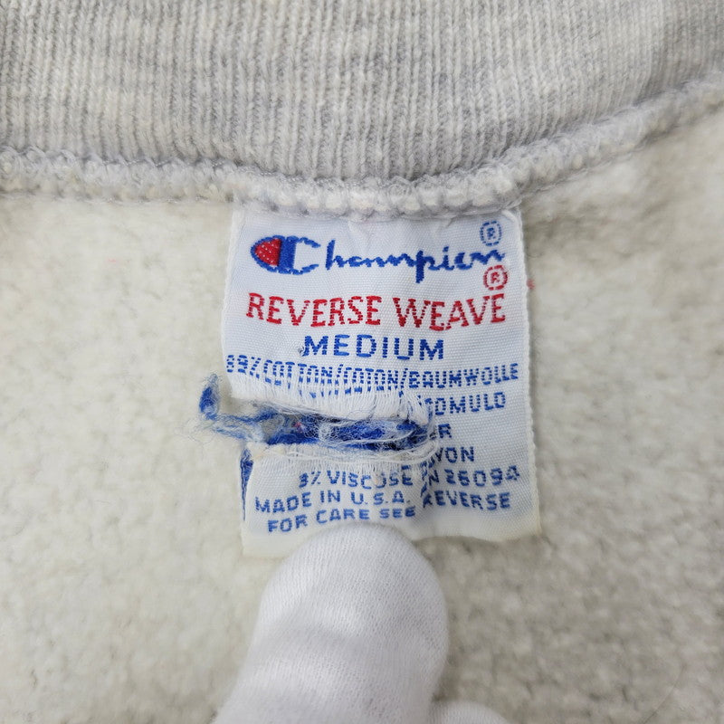 【中古品】【メンズ】 CHAMPION LOGO REVERSE WEAVE SWEATSHIRT チャンピオン ロゴ リバースウィーブ スウェット シャツ 長袖 刺繍タグ USA製 トップス 146-251023-ay-01-izu サイズ：M カラー：グレー 万代Net店