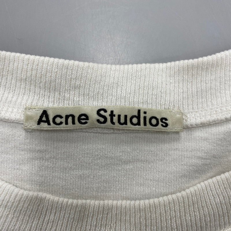 【中古品】【メンズ】 ACNE STUDIOS アクネストゥディオズ OVERSIZED LOGO PRINT SS TEE STUDIOS FN-MN-TSHI000018 オーバーサイズ ロゴ プリント ショートスリーブ Tシャツ 半袖 トップス 141-251102-as-24-izu サイズ：M カラー：ホワイト 万代Net店