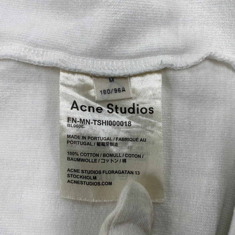 【中古品】【メンズ】 ACNE STUDIOS アクネストゥディオズ OVERSIZED LOGO PRINT SS TEE STUDIOS FN-MN-TSHI000018 オーバーサイズ ロゴ プリント ショートスリーブ Tシャツ 半袖 トップス 141-251102-as-24-izu サイズ：M カラー：ホワイト 万代Net店