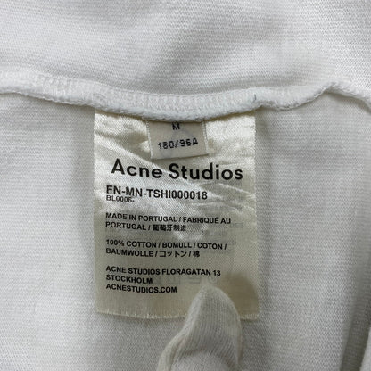 【中古品】【メンズ】 ACNE STUDIOS アクネストゥディオズ OVERSIZED LOGO PRINT SS TEE STUDIOS FN-MN-TSHI000018 オーバーサイズ ロゴ プリント ショートスリーブ Tシャツ 半袖 トップス 141-251102-as-24-izu サイズ：M カラー：ホワイト 万代Net店