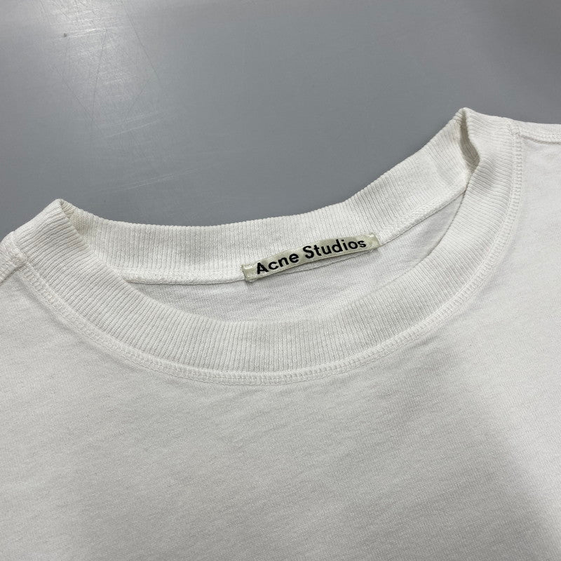 【中古品】【メンズ】 ACNE STUDIOS アクネストゥディオズ OVERSIZED LOGO PRINT SS TEE STUDIOS FN-MN-TSHI000018 オーバーサイズ ロゴ プリント ショートスリーブ Tシャツ 半袖 トップス 141-251102-as-24-izu サイズ：M カラー：ホワイト 万代Net店